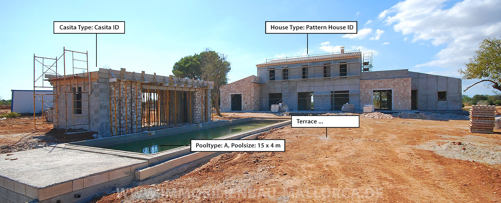 Baukostenrechner Mallorca. Was kostet es, ein Haus auf Mallorca zu bauen? Kalkulation der Kosten für einen Hausbau auf Mallorca.